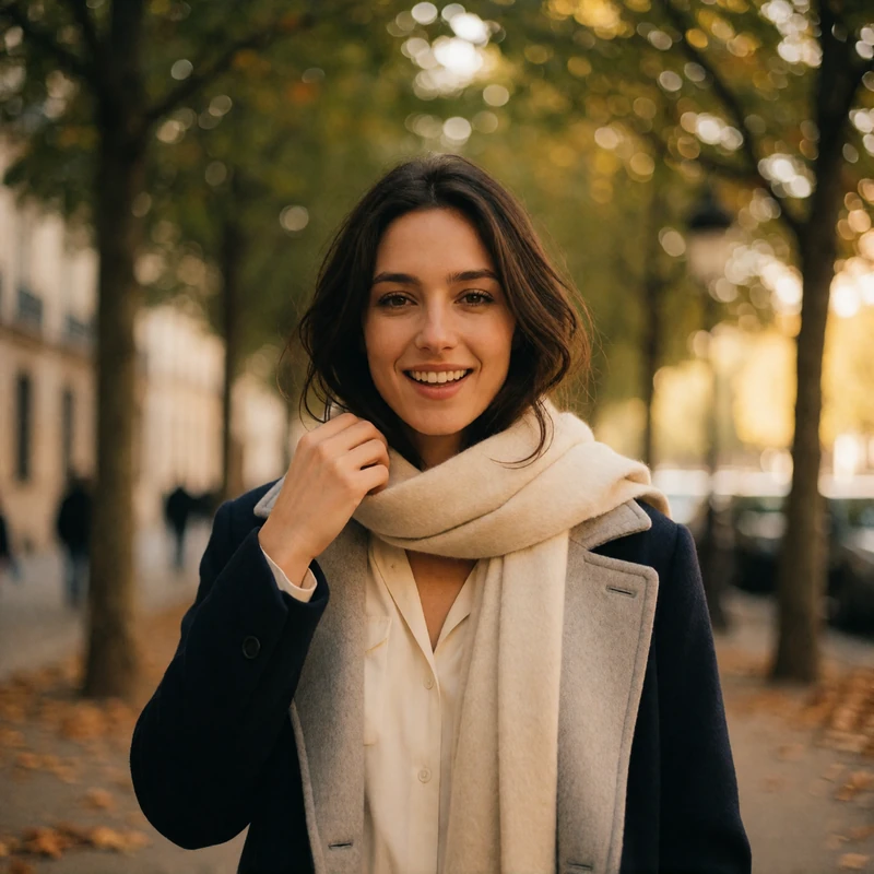 Verified Moldovan dating member with dark brown hair on a tree-lined city boulevard